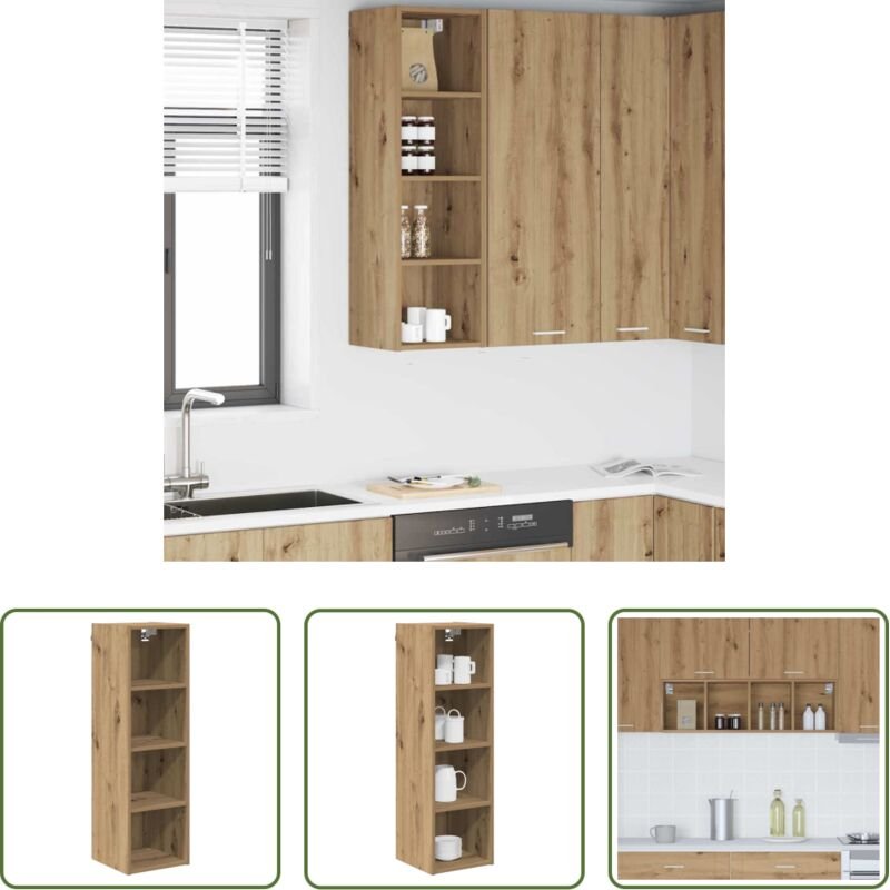 Küchenschrank Holz - Hängeschrank Artisan-Eiche 30 x 29,5 x 100 cm Holzwerkstoff
