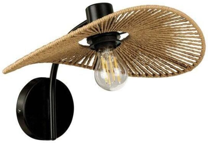 Eglo - Wandlampe Siruela, Boho Wandleuchte innen, Wandbeleuchtung Natur, fsc zertifiziert, Wohnzimmerlampe aus Papier in...