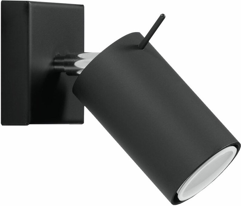 Wandspot schwarz Wandleuchte Spot schwarze Wandlampe, Strahler verstellbar, 1x GU10, LxHxT 8 x 10 x 15 cm