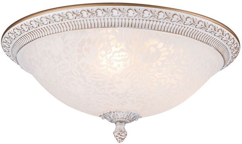 Maytoni - Pascal Flush Bowl Deckenlampe Weiß mit Gold, 3 Licht, E27