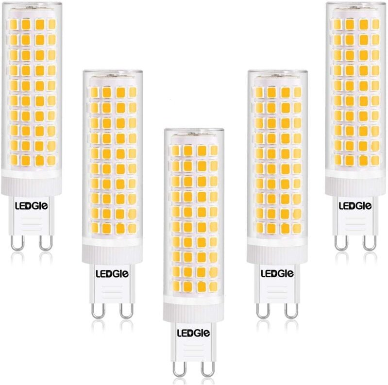 G9 LED-Lampen 12 W, Warmweiß 3000 K, 124 LED-Lampe 1100 lm, LED-Glühbirne AC 100–240 V, traditionelle Halogenlampe 100 W...