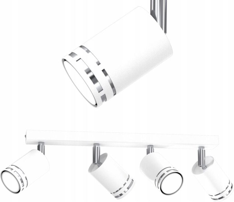 Deckenleuchte Weiss Chrom Bewegliche Led Gx53 Polish Spot Reflektor