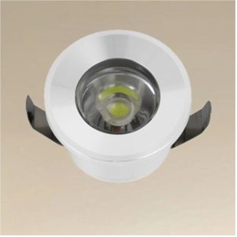 Trade Shop - 1W LED Deckeneinbaustrahler IP20 Weiß Mini Spot Stufenleuchte Tageslicht 00212 -