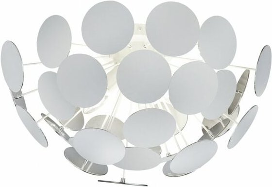 Discalgo Deckenleuchte 3xE14 weiß und dekorative Runden Ø54 cm Trio Lighting
