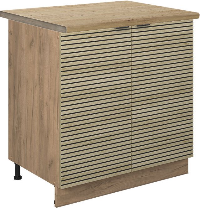 Vicco - Spülenunterschrank Fame-Line, Eiche Paneel, 80 cm , ap Eiche