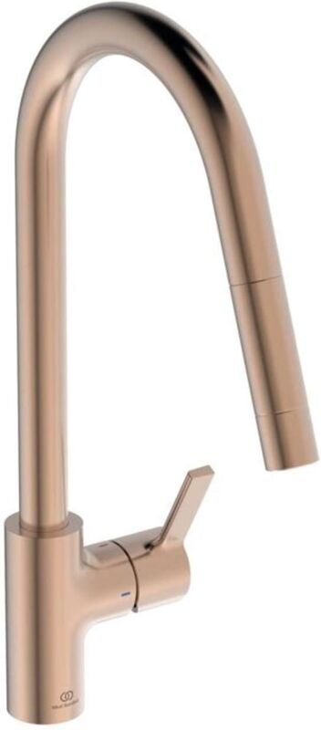 Ideal Standard Küchenarmatur GUSTO 1F-Brause, Ausladung 240mm sunset rose brushed copper