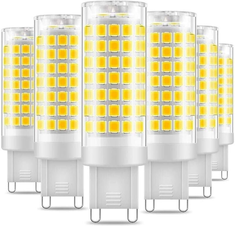 G9 LED-Glühbirne, flimmerfrei, 5 W, LED-Lampen, Kaltweiß 6000 K, 530 lm, energiesparend, entspricht 48 W Halogenlicht, 3...