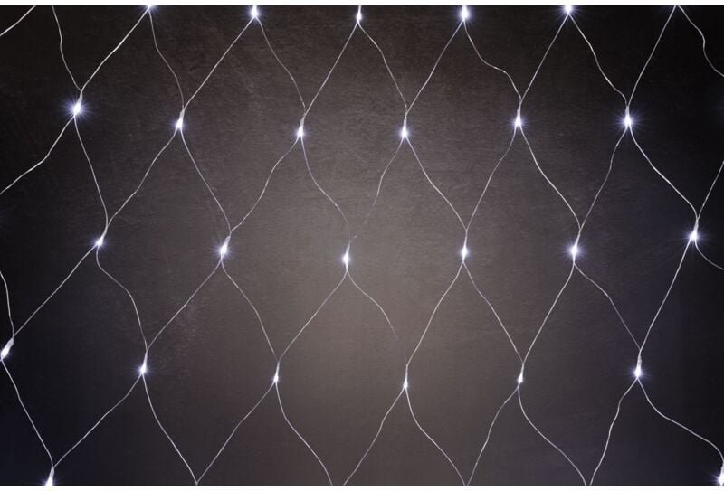 Trendline - LED-Lichternetz Außen 2 x 1,2 m warmweiß mit Timer Lichterketten