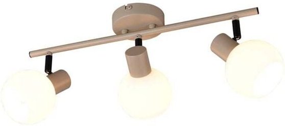 Deckenleuchte Wandlampe Flurleuchte warm beige Metall E14 3-flammig L 45 cm
