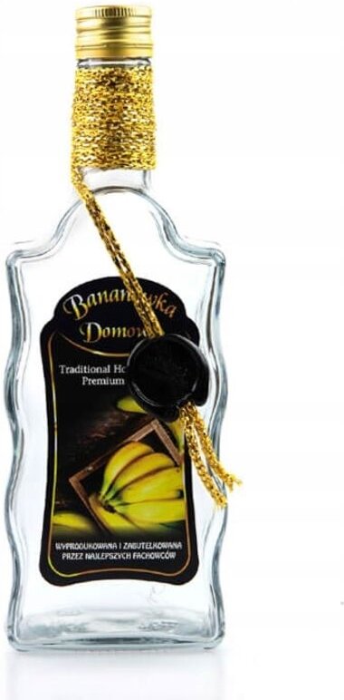 Flasche mit Wellenmuster verziert, 500 ml hausgemachtes Bananen-Gemüse