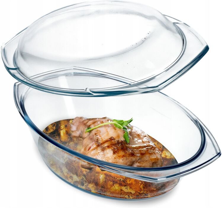 KADAX Auflaufform aus hitzebeständigem Glas, feuerfestes Gefäß 2.9L