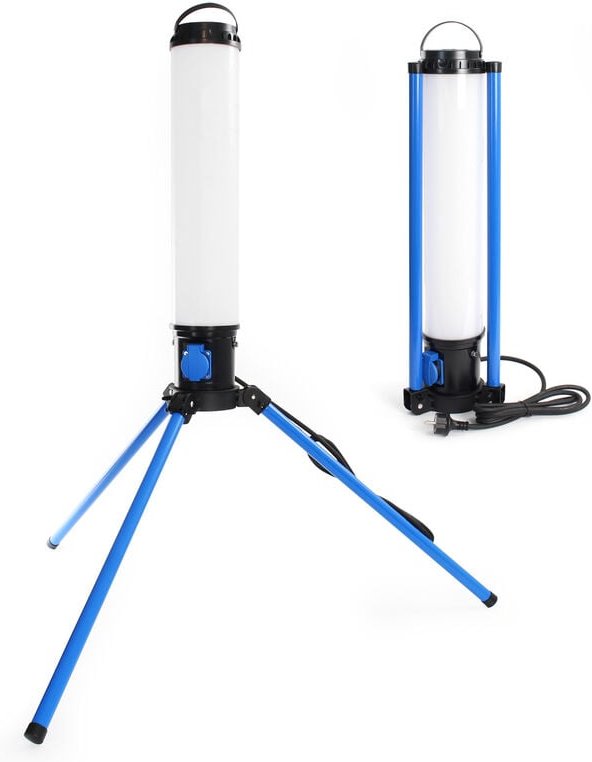 Xpotool - led Tower 100W 360° Ausleuchtung Baustrahler 10.000 Lumen Arbeitsstrahler mit Steckdose