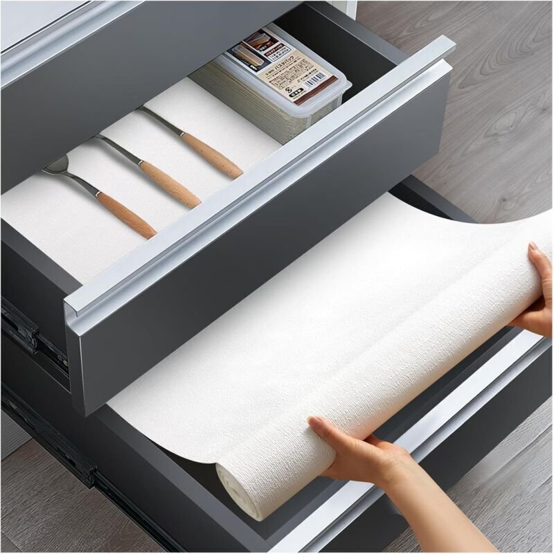 Rutschfeste Einlage für Schubladen und Regale, Küchenschrankeinlagen, selbstklebend, dick und strapazierfähig, wasserdic...