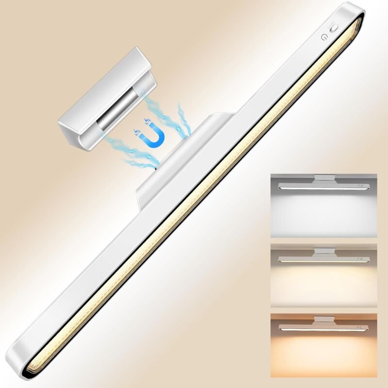 LED-Lichtleiste unter dem Küchenschrank, 32 cm, mit Akku, dimmbare, wiederaufladbare, kabellose Lichtleiste, abnehmbare,...