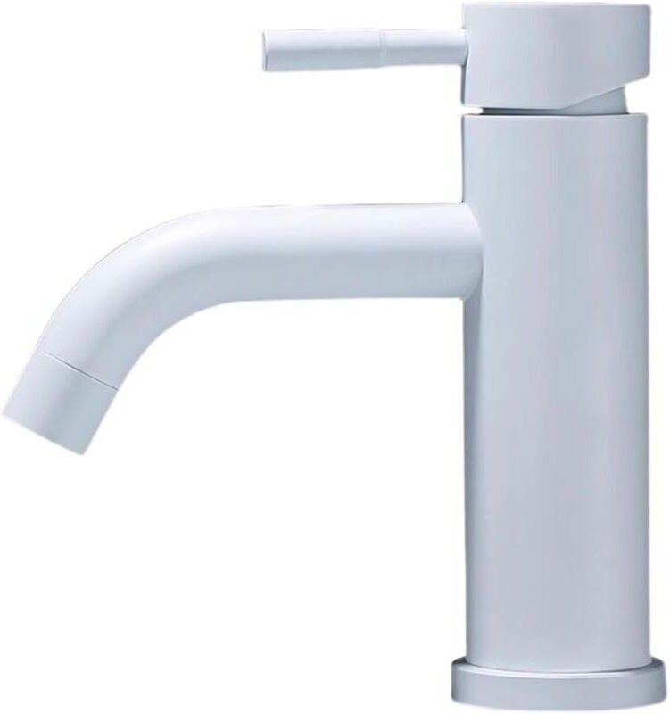 Weiß lackierte Edelstahl-Badarmaturen, Mischbatterien, Waschbeckenarmaturen