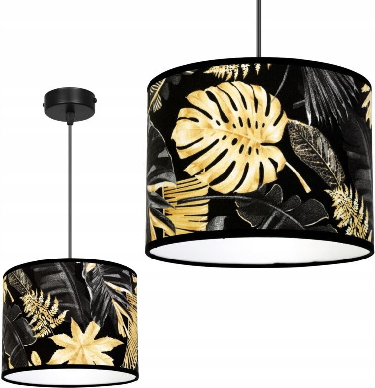 Deckenhängelampe, Lampenschirm, Goldene Blumen, Led