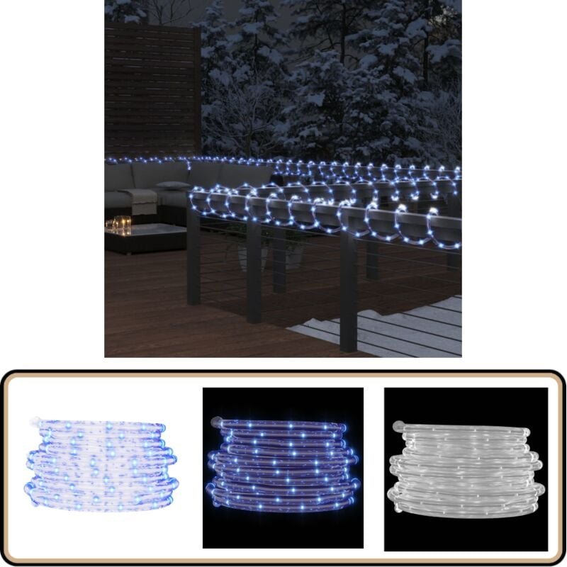 Lichtschlauch 120 LEDs Kaltweiß 5 m PVC - Weihnachtsdeko - Lichterketten - Innenbeleuchtung - LED-Licht - Warmweißes Lic...