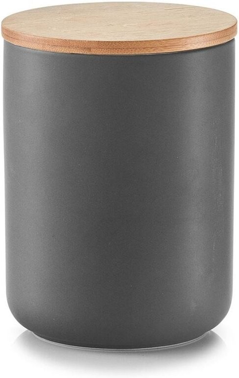 Zeller Vorratsdose, mit Bamboodeckel, 1150 ml, Keramik, 12 x 12 x 16 cm