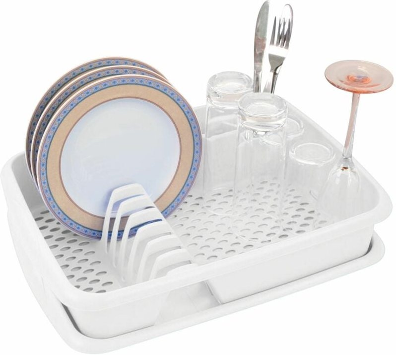 Novaliv - Abtropfwanne Abtropfgestell und Abtropfschale Weiss