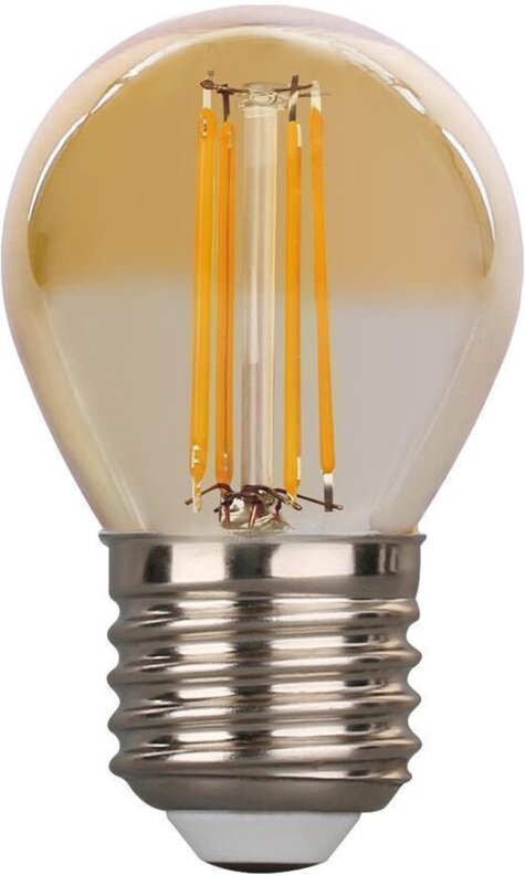 LED-Glühbirne E27 4W G45 (Golfball) Eq 40W bernstein Farbtemperatur: Warmweiß 2200K