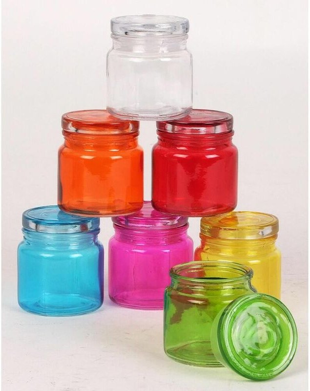 12x Vorratsglas bunt/klar Vorratsgefäß Küche Haushalt Aufbewahrung wohnen TOP