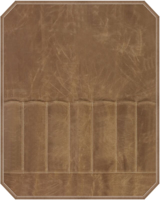 Messeraufbewahrungstasche aus khakifarbenem Canvas, 56 x 45 cm, tragbare Aufbewahrungstasche für Picknicks, Camping und ...