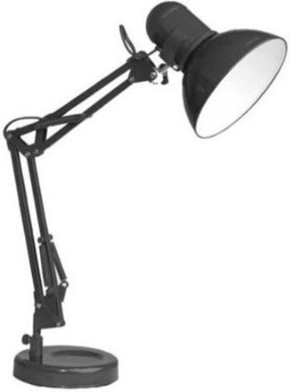 Schwarze flexible Schreibtischlampe