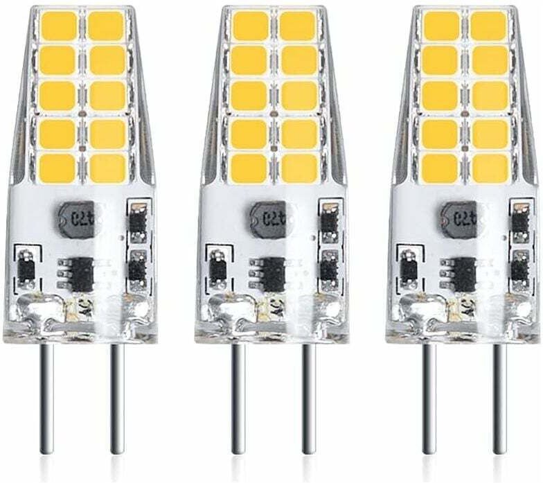 Stück 3W 12V G6.35 LED-Lampe T3/T4/T5 Sockel G6.35/GY6.35 Kaltweiß 6000K Ersatz für 30W Halogenlampe für Unterbauleuchte...