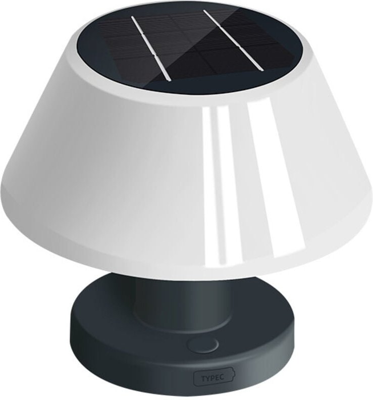 Lampe de Table Solaire,Lampe de Table Sans fil Extérieure Batterie Rechargeable,4500K réglable,Étanche IP44, Lampe Solai...