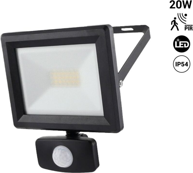 LED-Außenstrahler mit PIR-Bewegungsmelder – IP54 – 120° – 4000K