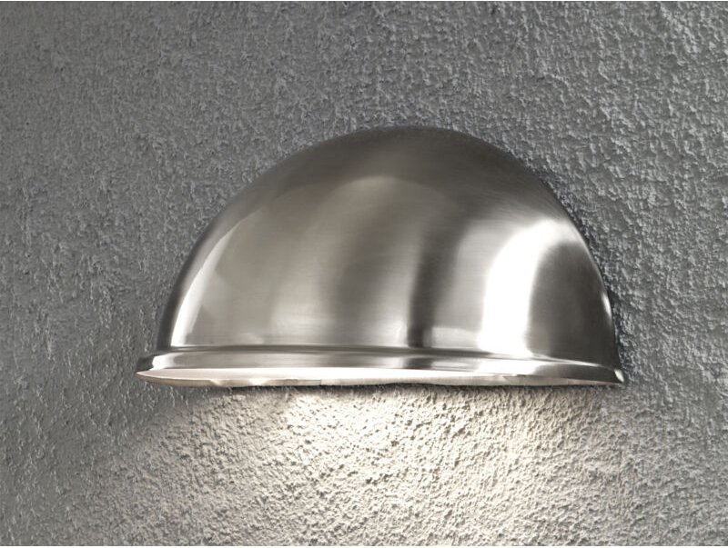 Konstsmide - Außenwandleuchte Downlight torino in Edelstahl, 28 x 13,5 cm, Hausbeleuchtung
