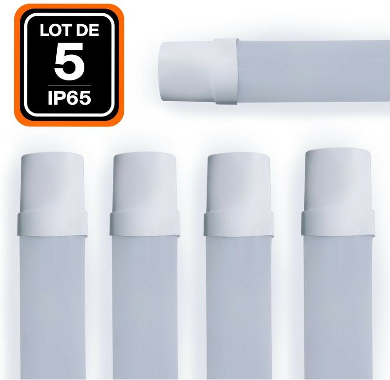 Europalamp - 5ER-PACK led-leisten 36W 120CM wasserdicht IP65 neutralweiss