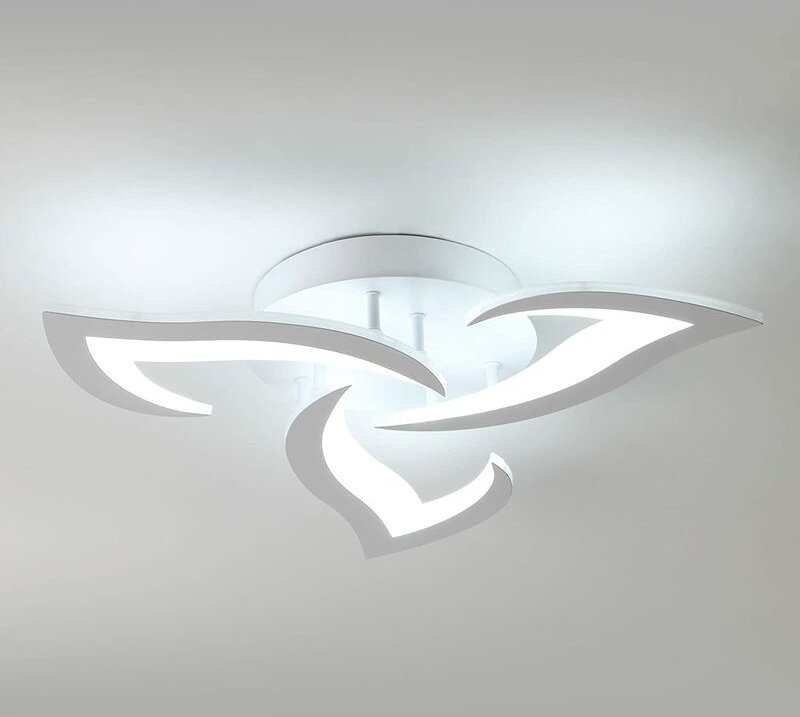GOECO LED Deckenleuchte 36W Modernes Design Kreative Blumenform Deckenlampe Kaltweiß 6000K Für Wohnzimmer Schlafzimmer E...