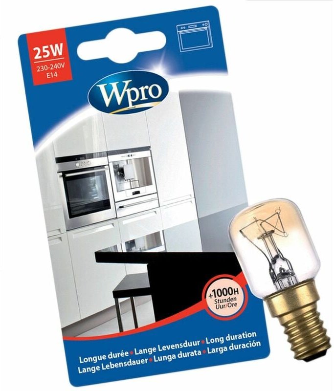 Wpro - Ersatzteil - Glühbirne T25 / E14 / 25W, original - - waltham, essentiel b, vestel, far, sharp, smeg, listo, oxfor...