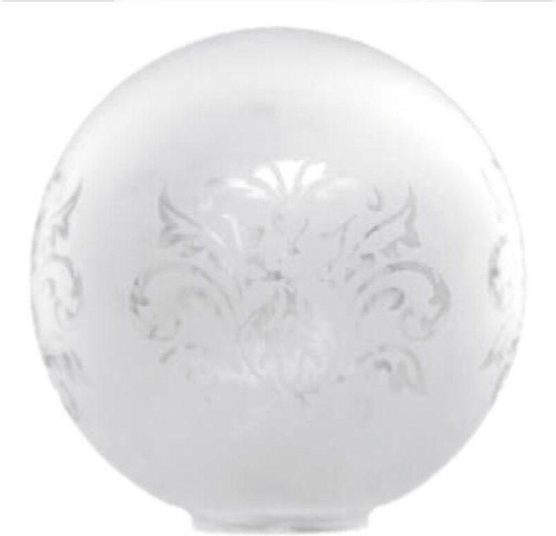 Lampenschirm aus mattem Kugelglas 14cm Mund 5cm