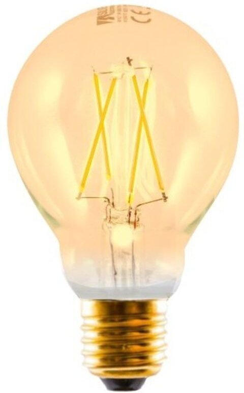 led glühbirne silber elektronischer glühfaden edison standard 3w=20w - e27 - 2.200k - 320º - 300 lm - extra warmes licht...