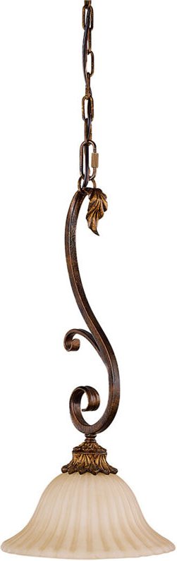 Sonoma Valley - 1 leichte Kuppeldecke Mini-Anhänger im Alter von Schildpatt, E27 - Elstead