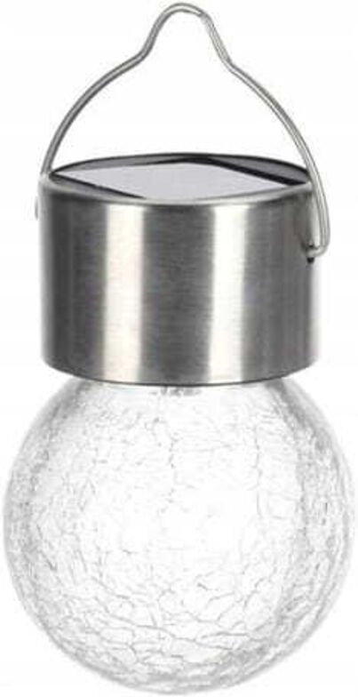 Bunte Solarlampe aus Edelstahl zum Hängen ProGarden