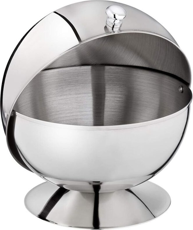 Fitags - aps Zuckerdose, Zuckerdose mit Rolldeckel, Edelstahl Zuckerdose mit Deckel, 13,516 cm, Höhe 16 cm