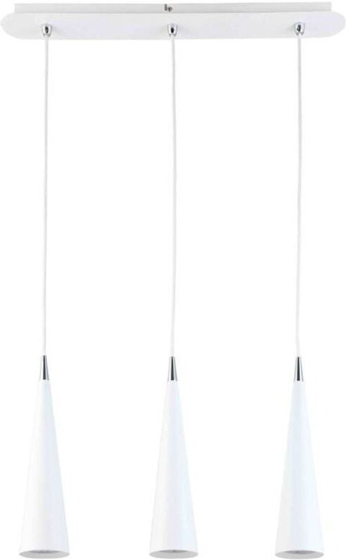 Pietro wh - Moderne hängende Pendelleuchte White 3 Light mit weißer Schatten-LED, GU10 - Italux