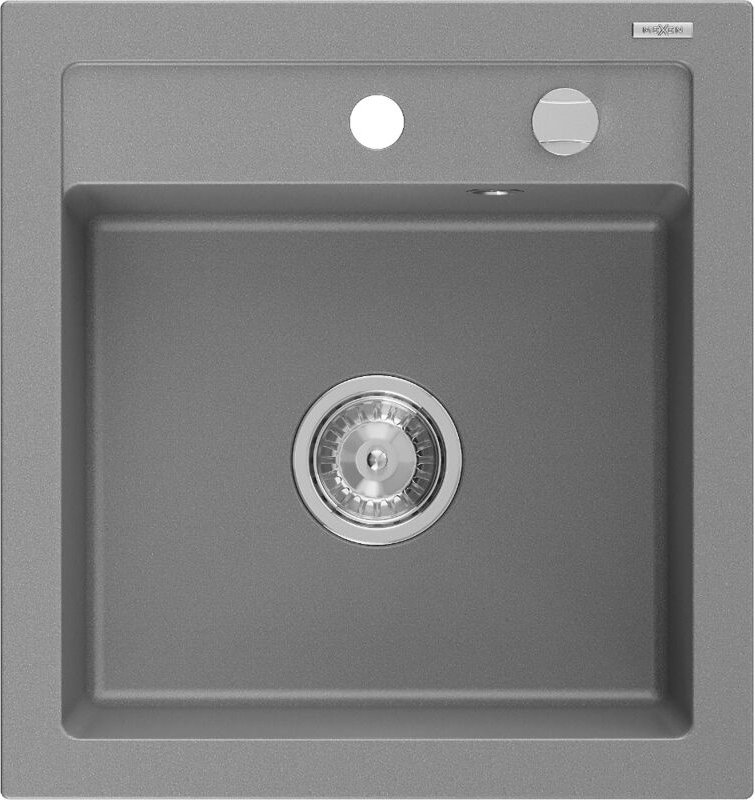 Vito 1-Becken-Granit-Spüle 520 x 490 mm, Grau - 6503521000-71 - Mexen