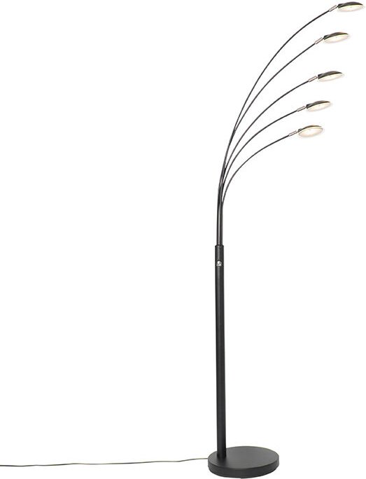 Design Stehleuchte schwarz inkl. led 5-flammig - Sixties Trento