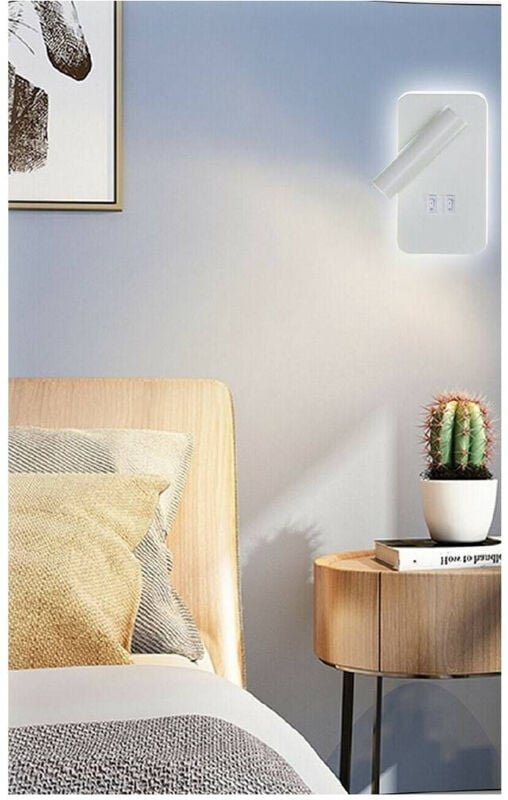 Trade Shop Traesio - Trade Shop - wandleuchte 6W doppelte lichtquelle led cob smd licht 6500K 3000K 4000K E20 -