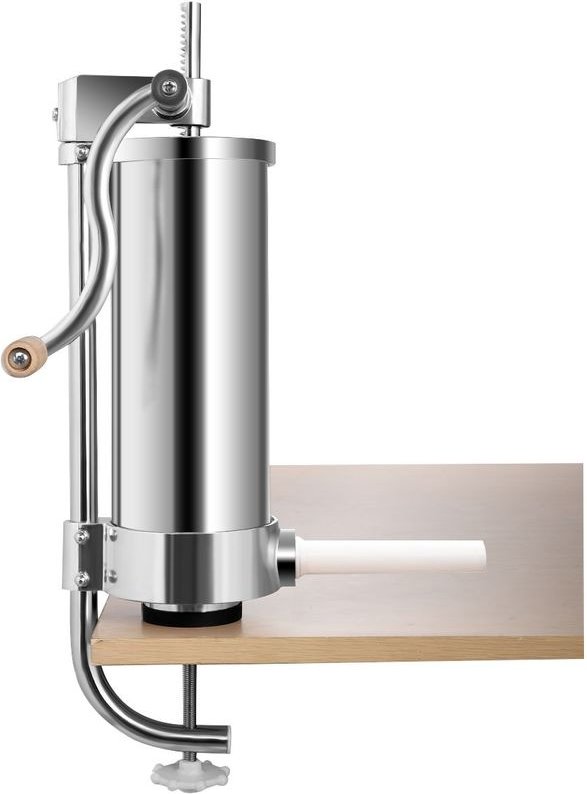 3,6L Wurstfuellmaschine Wurstspritze Wurstpresse Wurstfueller Edelstahl Inkl. Fuelltuellen - Costway