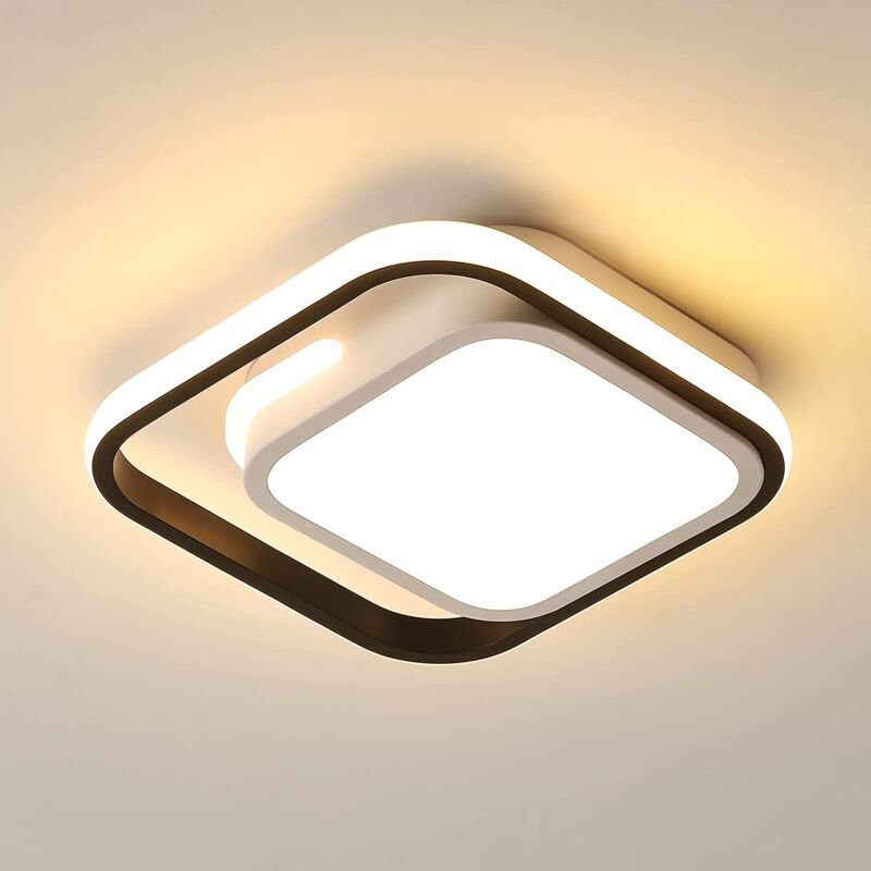 Goeco - led Deckenleuchte Modernes Design Quadrat Deckenlampe Warmweiß 3000K Für Wohnzimmer Schlafzimmer Esszimmer Büro