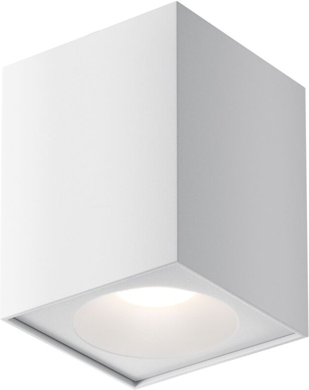 Maytoni Zoom Quadratisches Außen-Aufbau-Downlight Weiß IP65 1xGU10