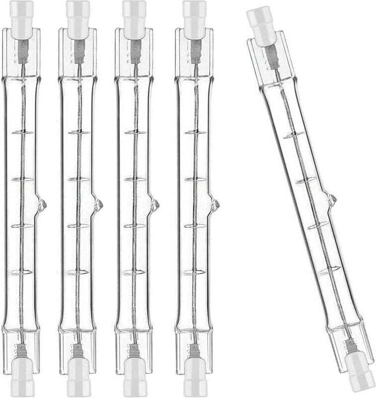5er-Pack R7S-Halogenlampen, 118 mm, 400 W, 230 V R7S-Halogenstab, 118 mm dimmbare R7S-Halogenstablampe für Gebäudebeleuc...
