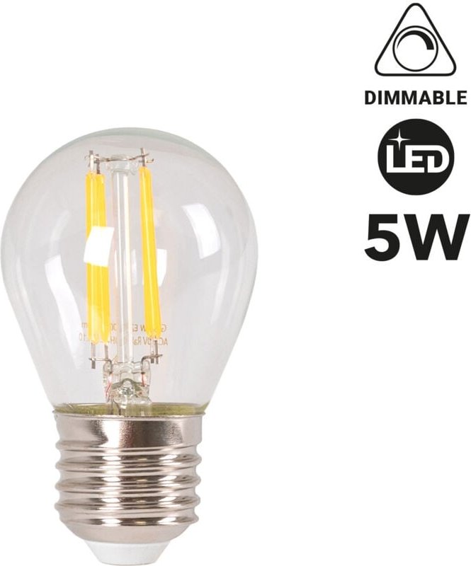 LED-Filamentlampe E27 G45 - 5W - Dimmbar