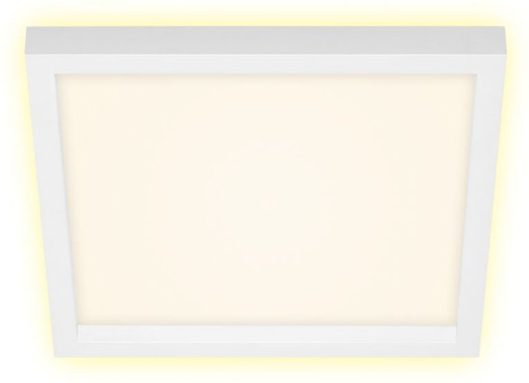 Briloner - led Panel Cadre weiß 29,3 x 29,3 cm warmweiß, Backlight-Effekt Deckenleuchte