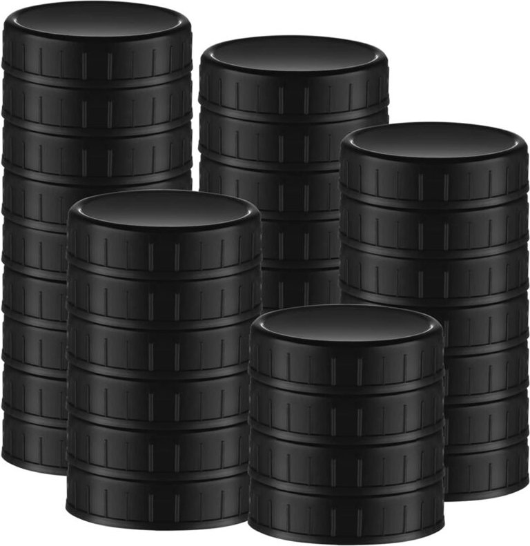 Tlily - 30 StüCk Mehrzweck-Einmachglas-Kunststoffdeckel (70 Mm) mit Gummidichtung - Perfekt für EinmachgläSer Normaler Ö...